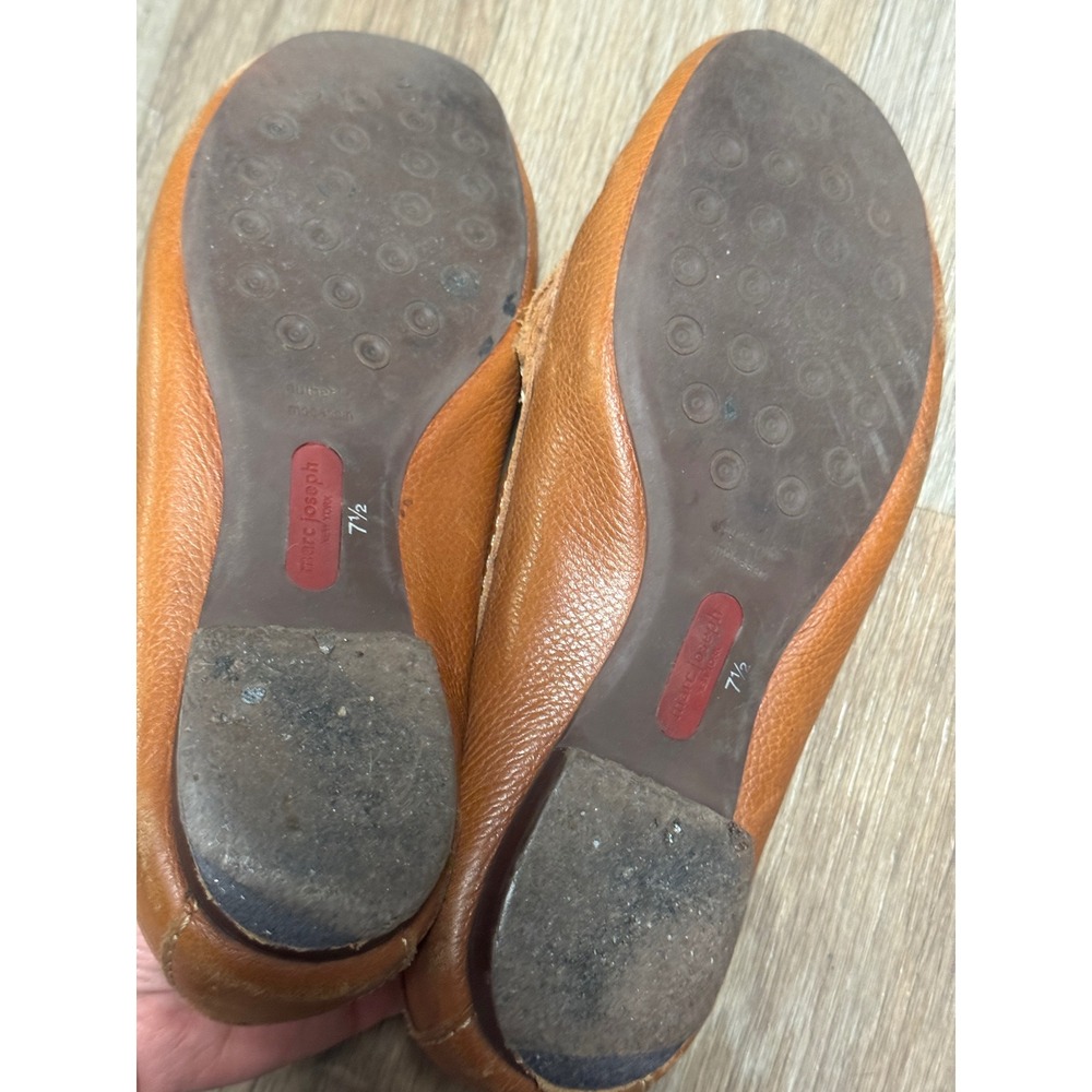 Marc Joseph New York Grand Street buckle loafers Women Tan Pebbled Leather 7.5 - Picture 7 of 10